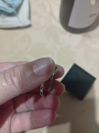 Anillo Esmeralda Rectangular Plata