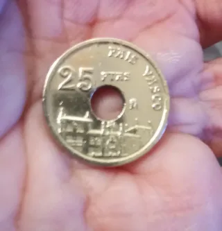 Moneda 25 Pesetas Agujero País Vasco