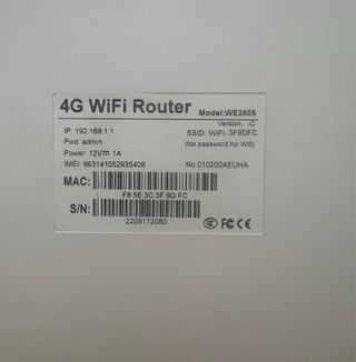 Router 4G WIFI WE2805