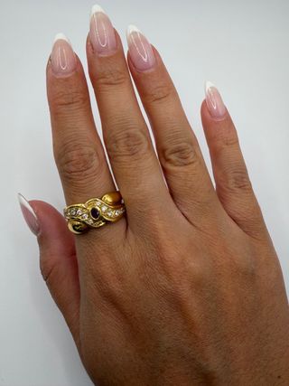 Anillo Oro 18k Rubí y Diamantes