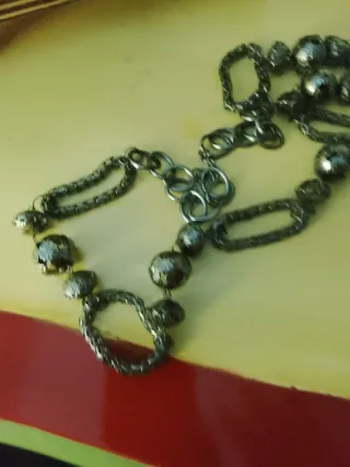 Collar bisutería eslabones y cuentas