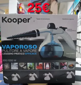 Kooper Vaporoso Pulitore a Vapore 900/1050W