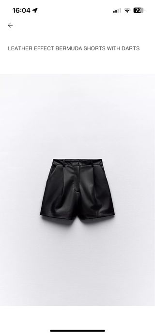 Bermuda Zara efecto piel Talla M
