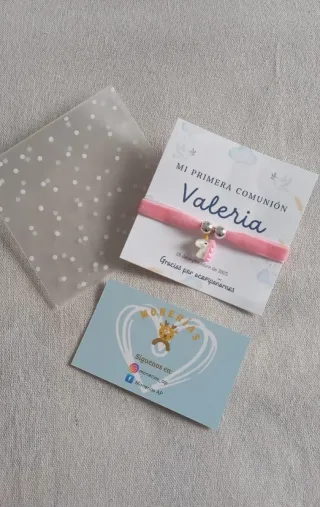 Pulsera Comunión Unicornio Rosa