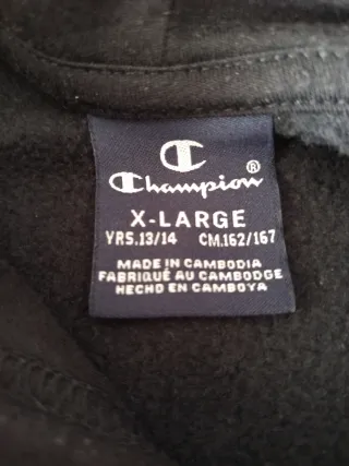 Sudadera Champion niño Talla 14 Negra