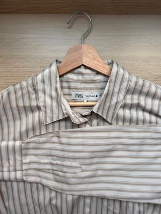 Camisa Zara Rayas Seda Talla M