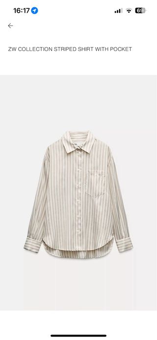 Camisa Zara Rayas Seda Talla M