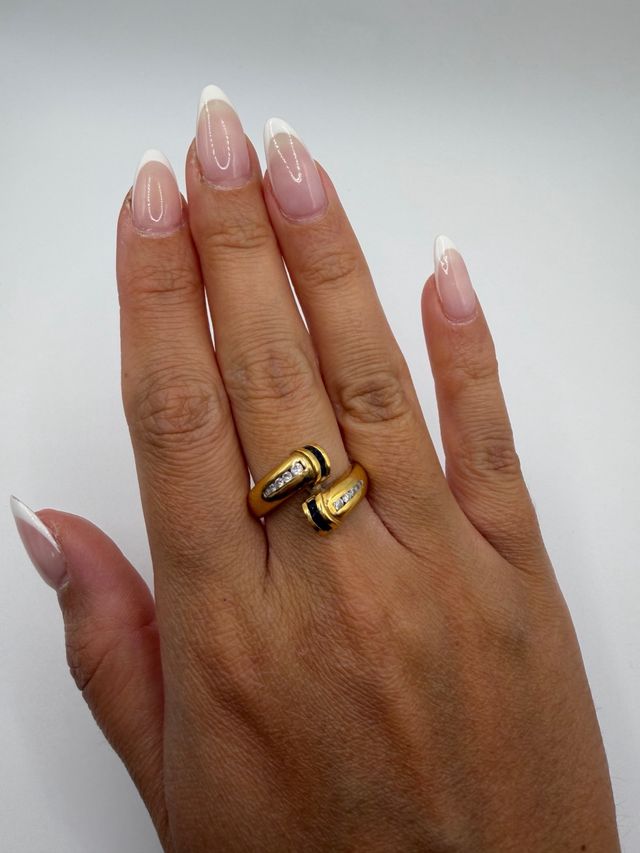 Anillo Oro 18k Circonitas y Piedras