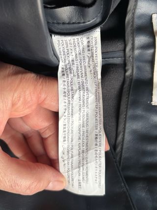 Pantalón polipiel Mango negro