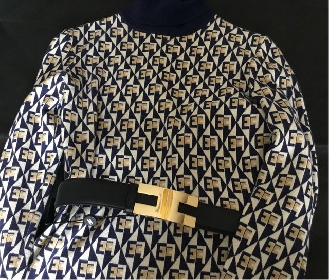 Vestito Elisabetta Franchi fantasia geometrica