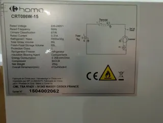 Frigorífico Congelador 95L