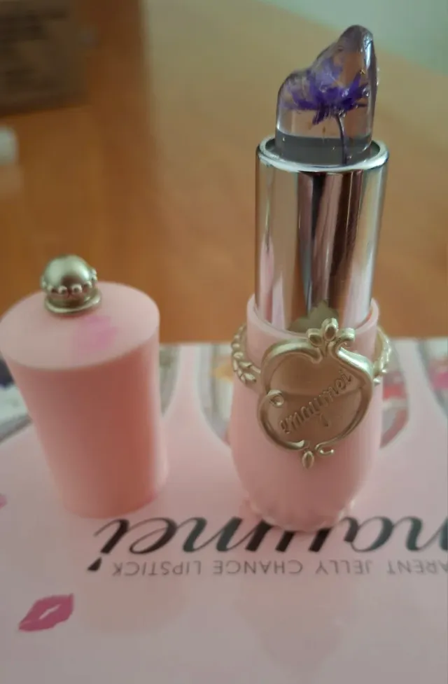 Labial Kailijumei Transparente Flor Dorada Rosa