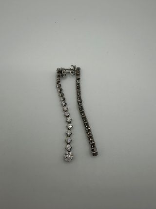 Pendientes oro blanco y diamantes