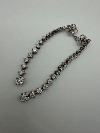 Pendientes oro blanco y diamantes