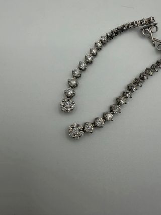Pendientes oro blanco y diamantes