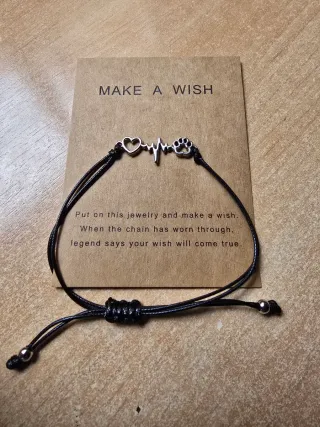 Pulsera Make a Wish Corazón y Huella