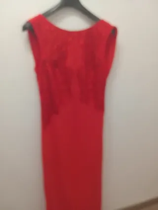 Vestido fiesta largo rojo