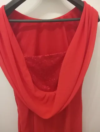 Vestido fiesta largo rojo