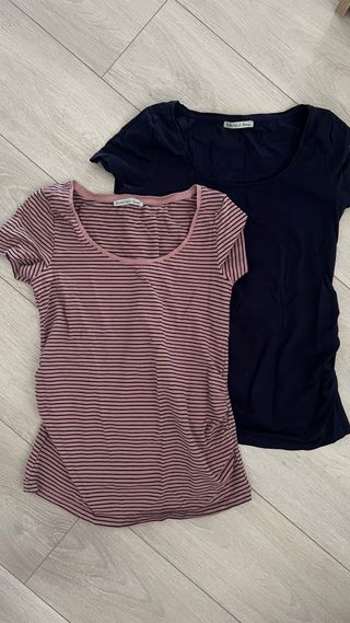 Lote 2 Camisetas Premamá Manga Corta Anna Field