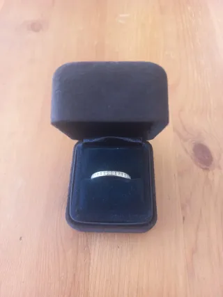 Anillo Tiffany platino diamantes