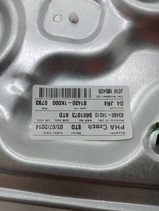 ELEVALUNAS TRASERO DERECHO HYUNDAI IX20