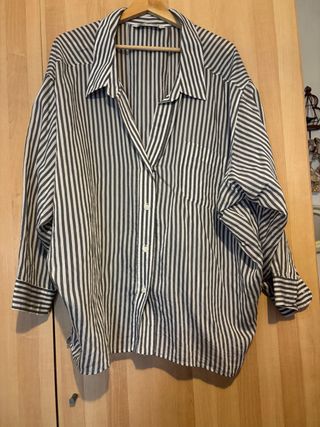 Camisa Rayas gris y blanco