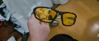 Gafas de Sol de Visión Nocturna Amarillas + Correa
