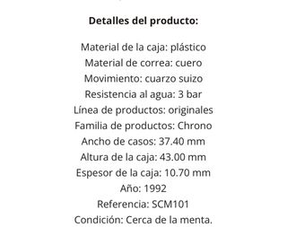 Cronografo vintage Swatch Sirio SCM101