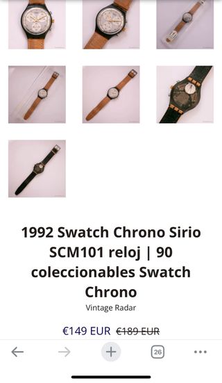 Cronografo vintage Swatch Sirio SCM101