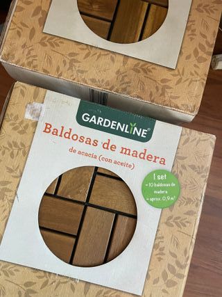 Baldosas de madera de acacia Gardenline