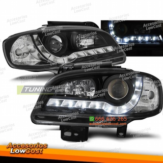 FAROS DAYLIGHT NEGROS aptos para SEAT IBIZA/CORDO