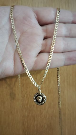 CADENA ESTILO BARBADOS MACIZA, 18 KILATES.