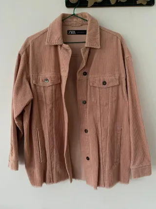 Chaqueta Zara Rosa Pana Oversize