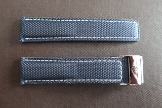 Correa nylon azul 22mm estilo Breitling
