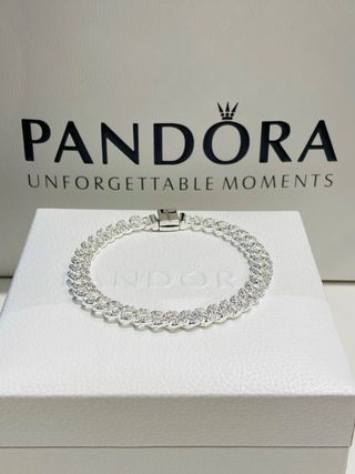 Pandora Bracciale Maglia Cubana Pavè