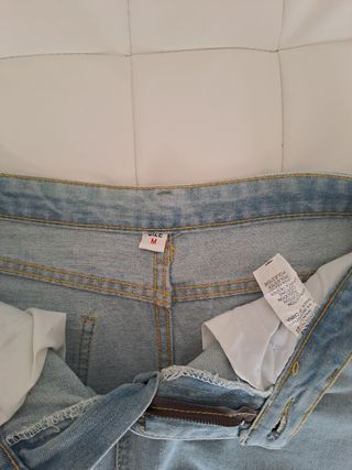 Gonna jeans (denim) strappata