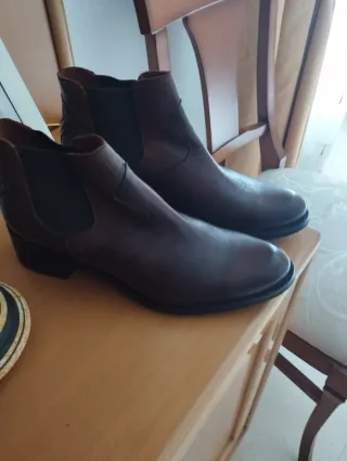 Botas de cuero marrones talla 41