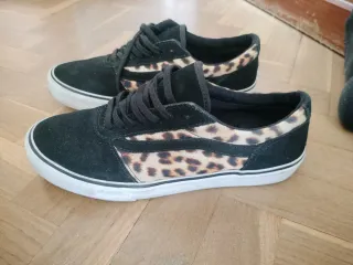 Zapatillas Vans T38 Negro Leopardo