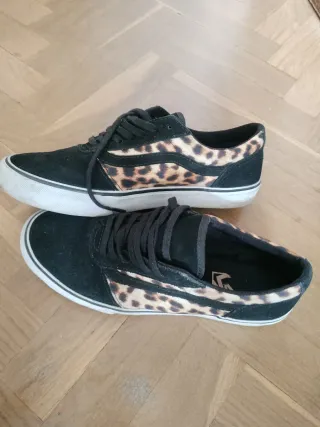 Zapatillas Vans T38 Negro Leopardo