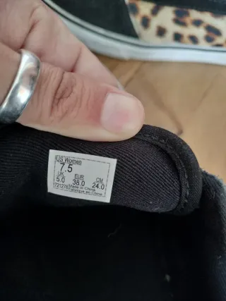 Zapatillas Vans T38 Negro Leopardo