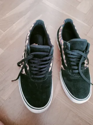 Zapatillas Vans T38 Negro Leopardo