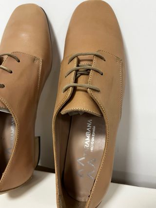 Zapatos Blucher Mujer Talla 38 Beige