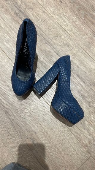 Zapatos de tacón azul marino talla 36
