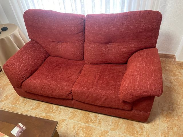 Sofá de 2 plazas rojo