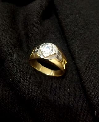 Solitario Macizo Oro 18k