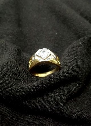 Solitario Macizo Oro 18k