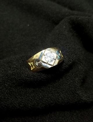 Solitario Macizo Oro 18k