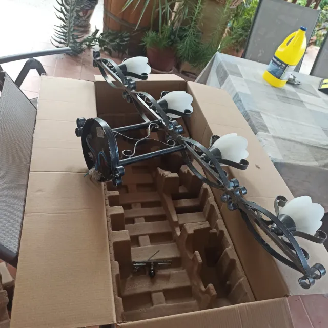 Lámpara de techo de hierro forjado