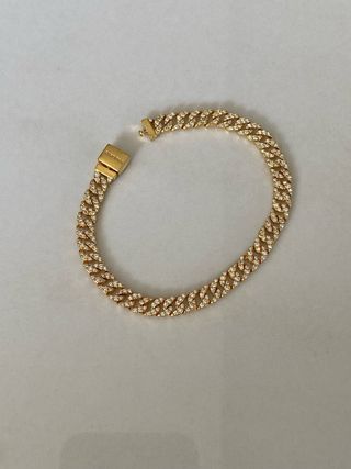 Pandora Bracciale Catena Maglia Cubana Pavè Oro 14