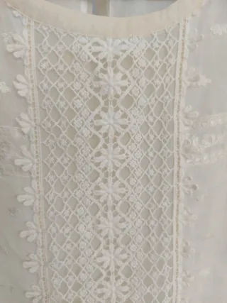 Blusa Massimo Dutti sin mangas blanca